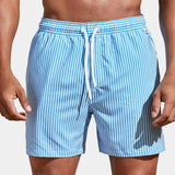 Short de Bain Homme à Rayures
