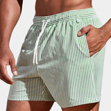 Short de Bain Homme à Rayures