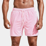 Short de Bain Homme à Rayures