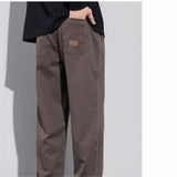 Pantalon Large Texturé à Cordon de Serrage