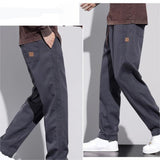Pantalon Large Texturé à Cordon de Serrage
