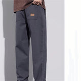 Pantalon Large Texturé à Cordon de Serrage