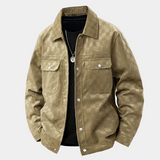 Veste Homme Effet Daim à Col Chemise