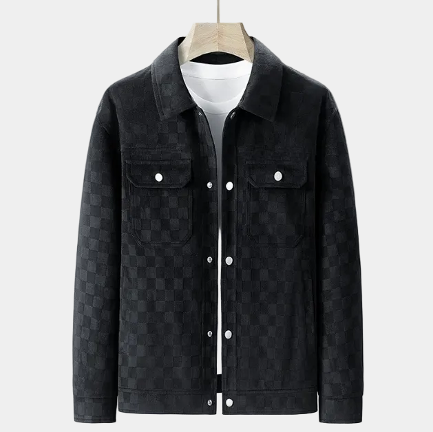 Veste Homme Effet Daim à Col Chemise
