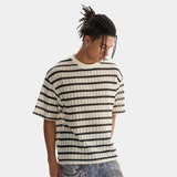 T-Shirt Homme Rayé Col Rond