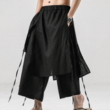 Pantalon Oversize Asymétrique à Superposition