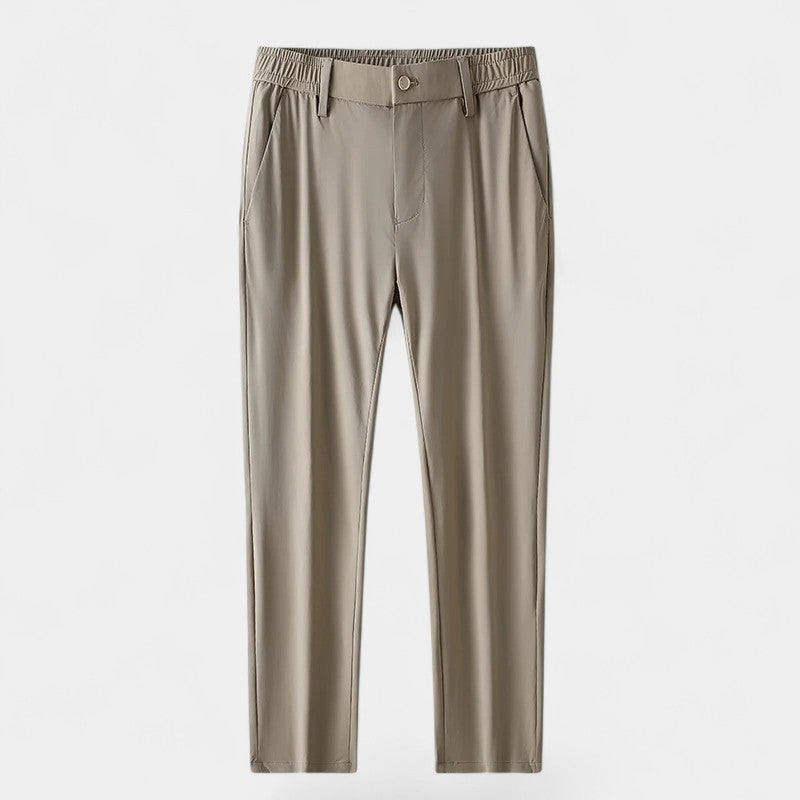 Pantalon en coton stretch – coupe décontractée pour l'été
