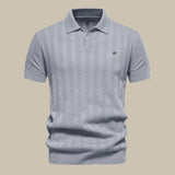 Polo Homme Côtelé à Manches Courtes