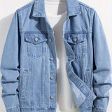 Veste Homme en Denim Boutonnée