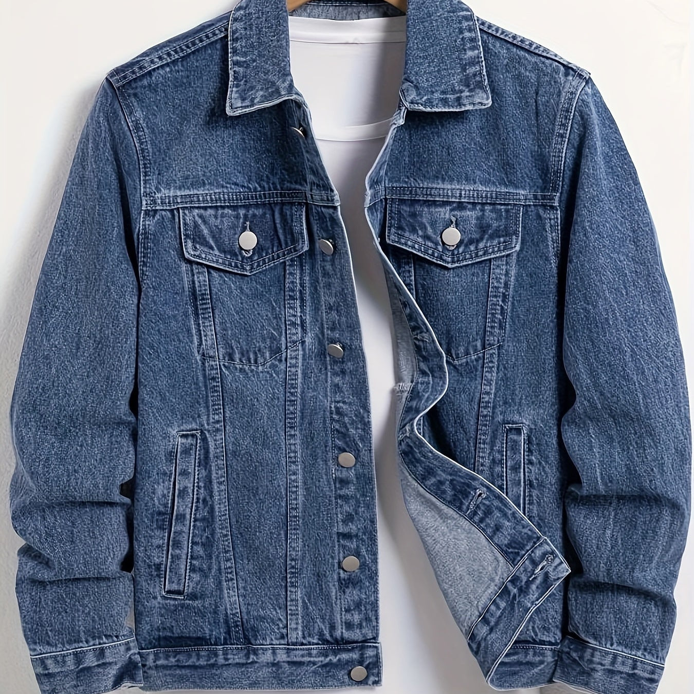 Veste Homme en Denim Boutonnée