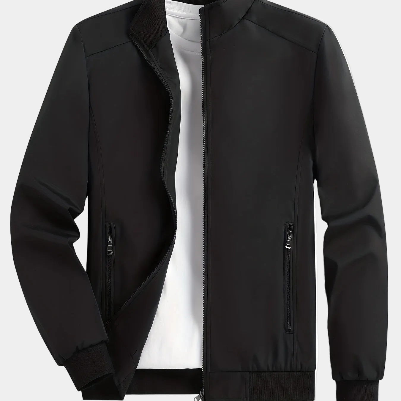 Veste Homme Zippée à Col Montant