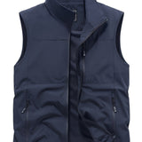 Gilet Homme Sans Manches Zippé à Col Montant