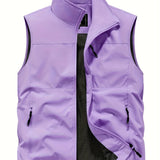 Gilet Homme Sans Manches Zippé à Col Montant