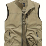 Gilet Homme Sans Manches Zippé à Col Montant