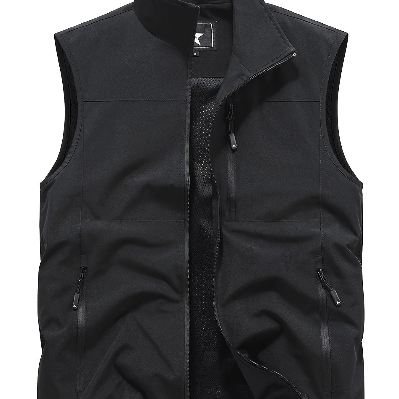 Gilet Homme Sans Manches Zippé à Col Montant