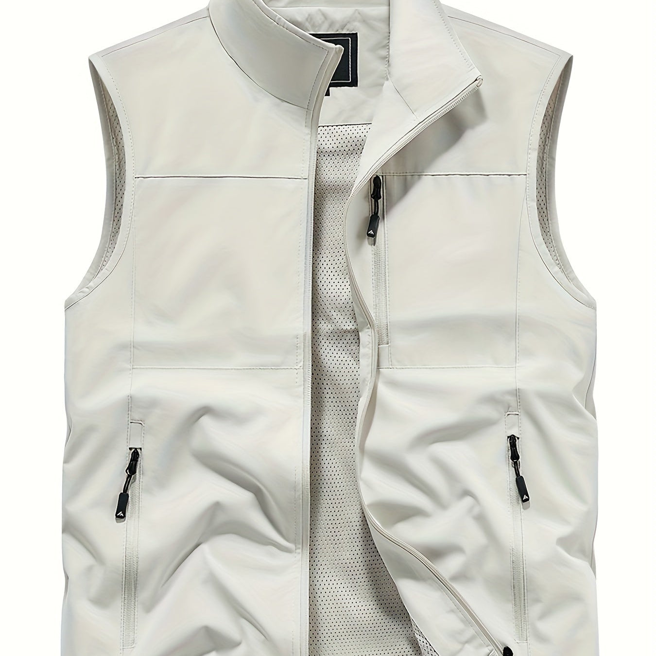 Gilet Homme Sans Manches Zippé à Col Montant