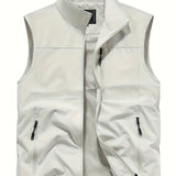 Gilet Homme Sans Manches Zippé à Col Montant