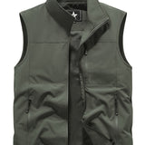 Gilet Homme Sans Manches Zippé à Col Montant