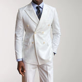 Costume deux-pièces homme croisé à revers crantés pointe