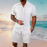 Ensemble Rayé Chemise et Short
