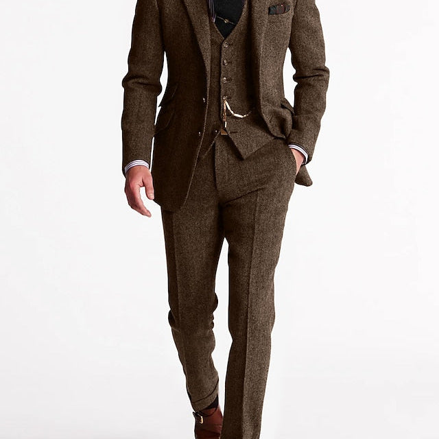 Pantalon de Costume Texturé Coupe Fuselée