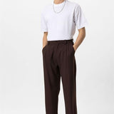Pantalon Habillé à Pinces Coupe Ample