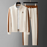 Ensemble de survêtement homme zippé à bandes latérales